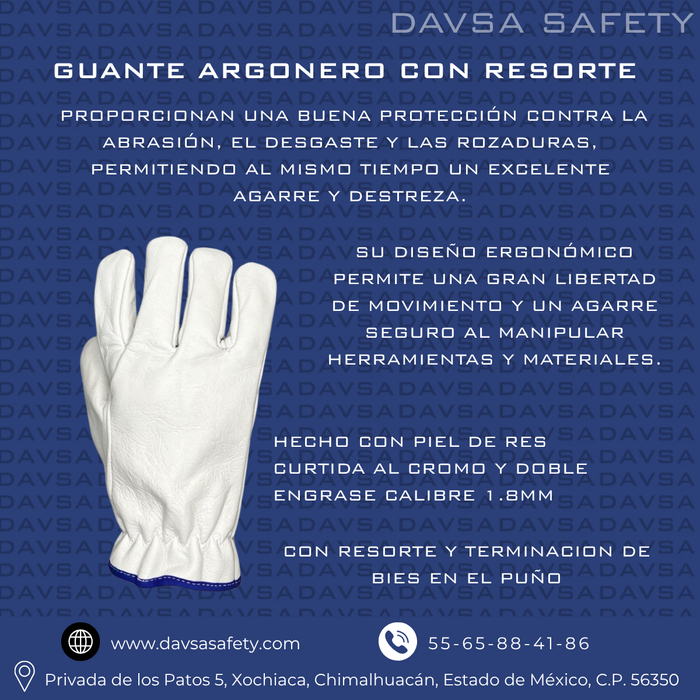 GUANTE ARGONERO CON RESORTE