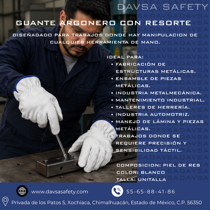 GUANTE ARGONERO CON RESORTE