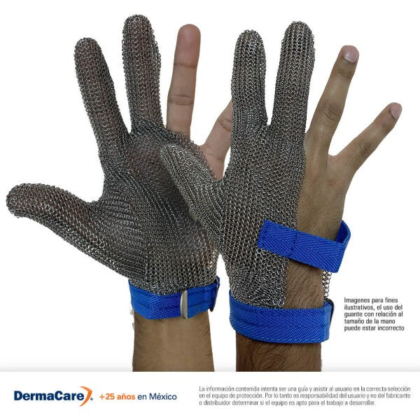GUANTE ANTICORTE ACERO INOXIDABLE 3 DEDOS TALLA L
