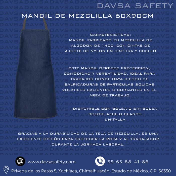 MANDIL DE MEZCLILLA