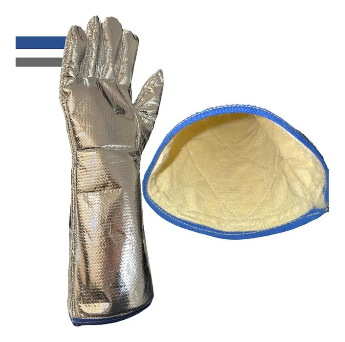 Guante Kevlar Aluminizado Con Forro Nomex 1 Par 30-40cm