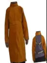 CHAQUETA LARGA DE CARNAZA