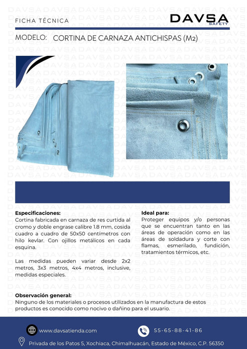 CORTINA / LONA ANTICHISPAS 2M