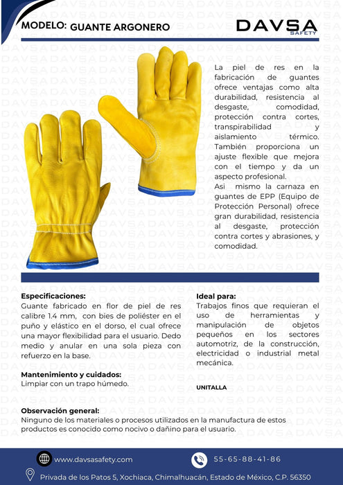 GUANTE ARGONERO CON RESORTE