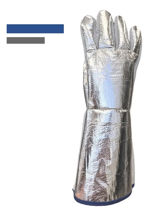 1 Par Guante Soldador Carnaza C/dorso De Kevlar Aluminizado