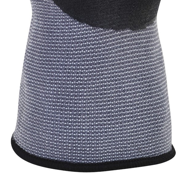 GUANTE NYLON GRIS NITRILO MICROPOROSO PALMA Y MEDIO DORSO