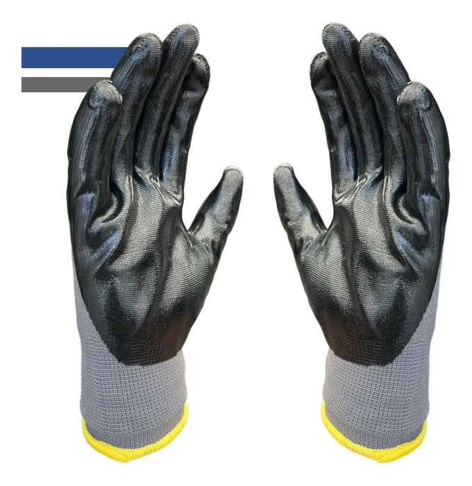 Guantes De Nylon Palma Cubierta De Nitrilo Vs Abrasión