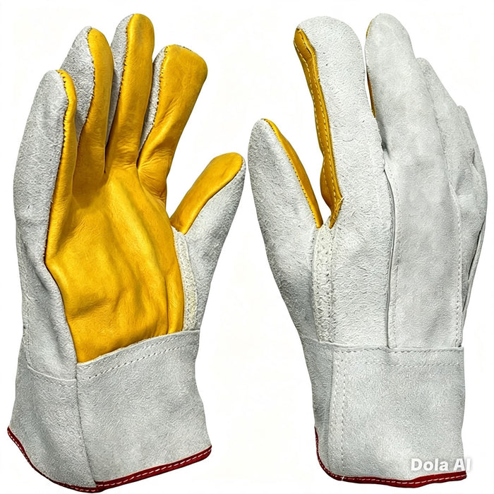 Guante Combinado Piel Y Carnaza De Res (1 Par)